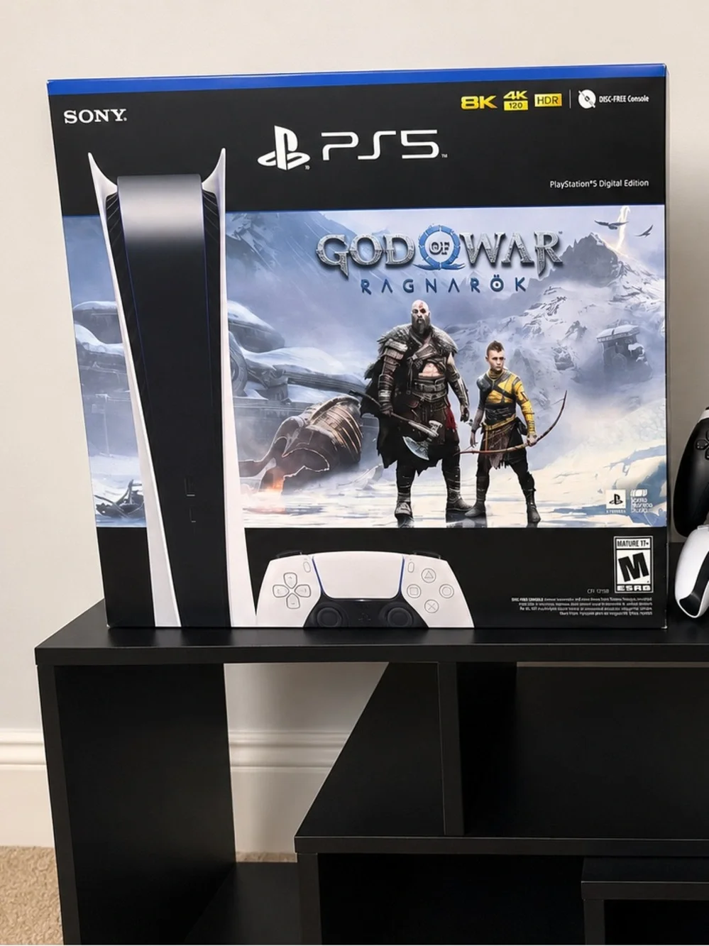 Sony PS5 Digital Edition Console Bundle in White and Black